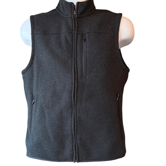 Rhone Men's Black Fleece Vest Small Full Zip Performance Athletic Mid-Layer - Picture 1 of 9